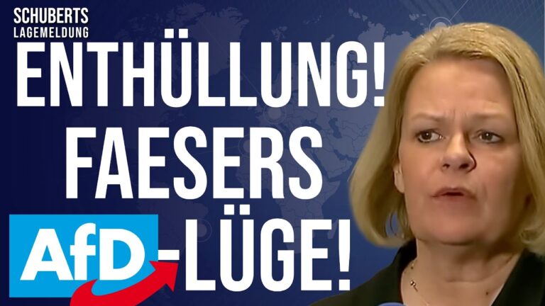 Mehr über den Artikel erfahren EXKLUSIV💥ÜBERFÜHRT: HIER ist der Beweis ihrer AfD-Lüge! + SKANDAL-AUFTRITT von Faeser!