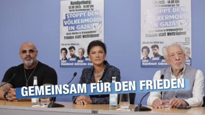 Mehr über den Artikel erfahren Frieden statt Wettrüsten! Kundgebung am 13.9. in Berlin feat. Massiv & Dieter Hallervorden