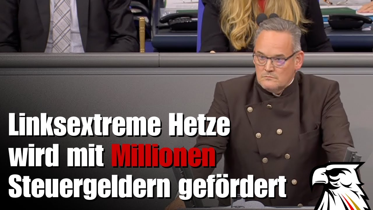 Martin Reichardt (AfD | MdB): „Linksextreme Hetze wird mit Steuergeld-Millionen gefördert!“