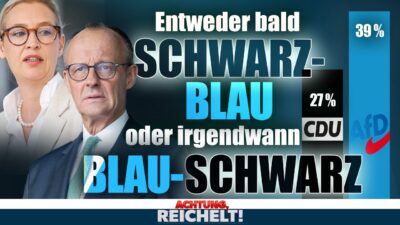 Mehr über den Artikel erfahren Schwarz-Blau oder Blau-Schwarz! Das ist die wahre Frage für die CDU | Achtung, Reichelt