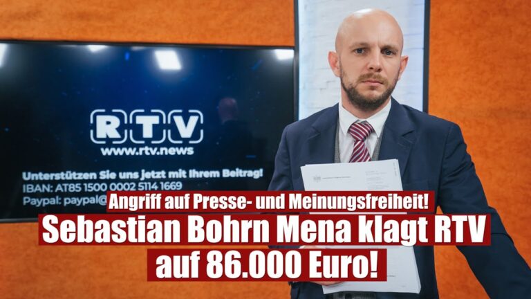 Mehr über den Artikel erfahren Sebastian Bohrn Mena klagt RTV auf 86.000 Euro – Angriff auf Presse- und Meinungsfreiheit!