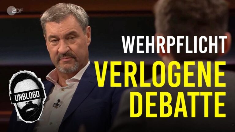 Mehr über den Artikel erfahren Wehrpflicht für alle? | Verlogene Debatte mit Markus Söder bei „Markus Lanz“