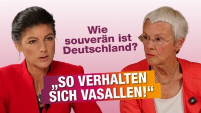 Mehr über den Artikel erfahren Wie souverän ist Deutschland wirklich? Sahra Wagenknecht & Gabriele Krone-Schmalz im Gespräch