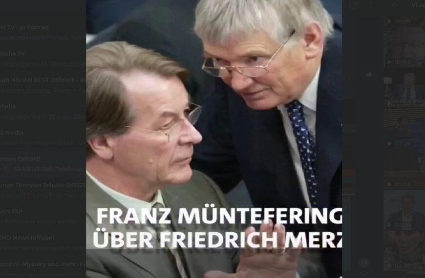 Franz Müntefering mit einer interessanten Analyse über Friedrich Merz …
