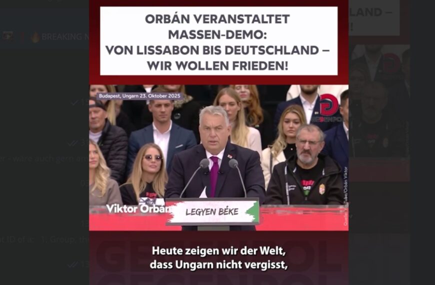 Viktor Orban ruft zum europaweiten FRIEDENSMARSCH auf