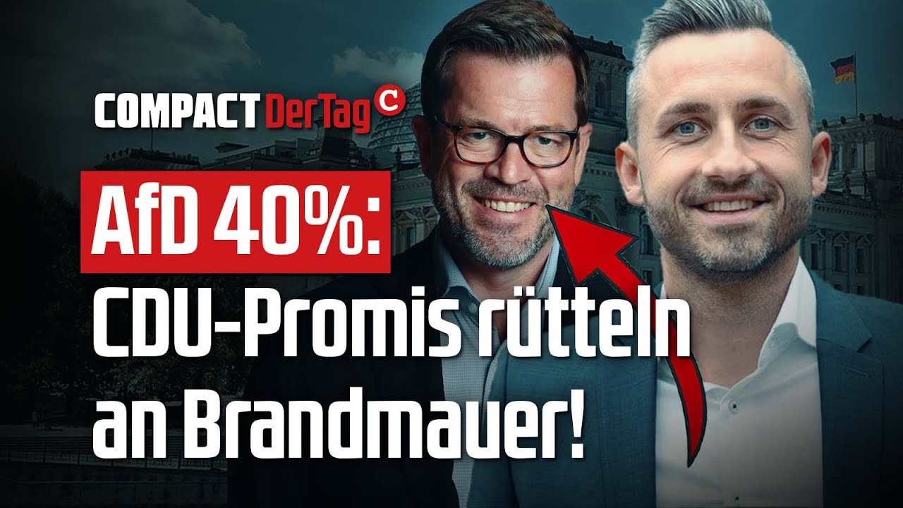 Mehr über den Artikel erfahren AfD 40%: CDU-Promis rütteln an Brandmauer💥