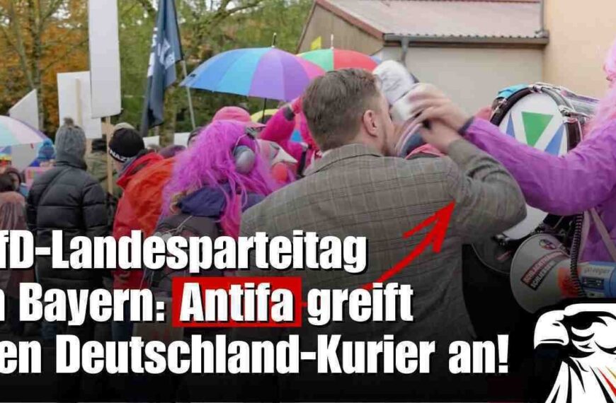 AfD-Landesparteitag in Bayern: Antifa greift den Deutschland-Kurier an!