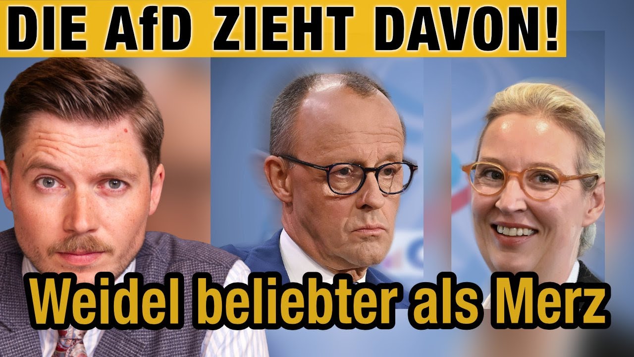 AfD WIEDER vor der CDU – Der nächste Umfrage-Hammer | Weidel beliebter als Merz