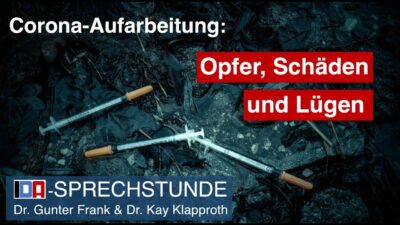 Mehr über den Artikel erfahren Corona-Aufarbeitung: Opfer, Schäden, Lügen – IDA-Sprechstunde mit Gunter Frank und Kay Klapproth