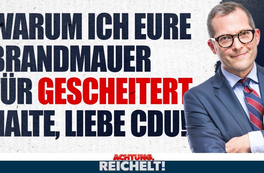 Die CDU muss endlich einsehen, was sie angerichtet hat! | Achtung, Reichelt!
