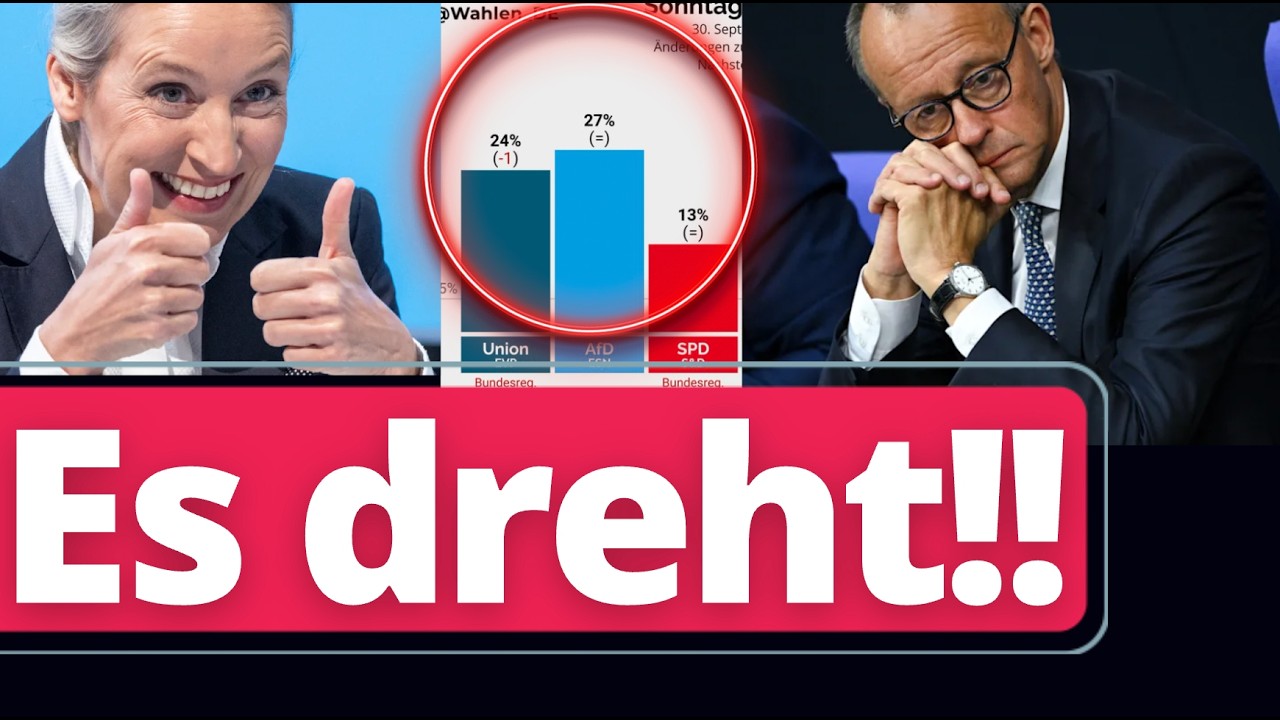 Eilmeldung: AfD setzt sich massiv von der Union ab!