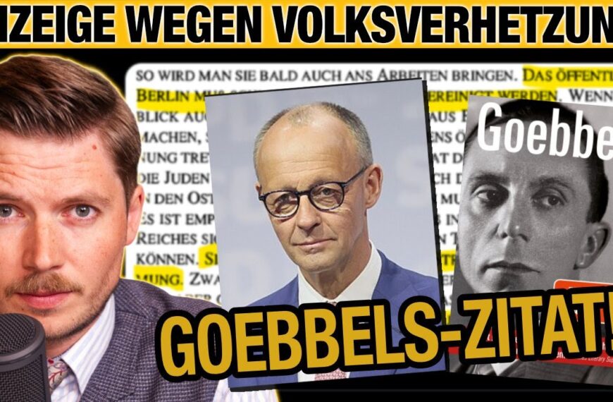 MERZ wird ANGEZEIGT! Verdacht der Volksverhetzung & Goebbels-Zitat