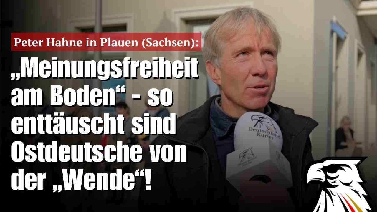 Peter Hahne in Plauen: „Meinungsfreiheit am Boden“ —so enttäuscht sind Ostdeutsche von der „Wende“!