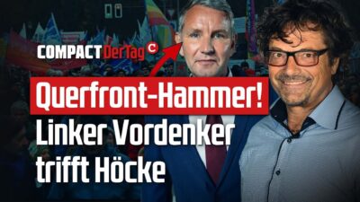 Mehr über den Artikel erfahren Querfront-Hammer! Linker Vordenker trifft Höcke💥