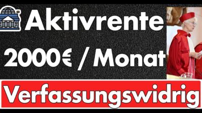 Mehr über den Artikel erfahren Verfassungsbruch mit Ansage! 2000 € steuerfrei für Rentner? Die Qualität der Gesetze ist ungenügend!