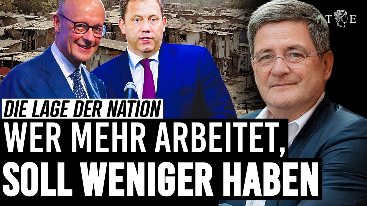 Mehr über den Artikel erfahren Wer arbeitet, soll weniger haben: Die „Reformen“ machen uns arm | Lage der Nation mit Roland Tichy
