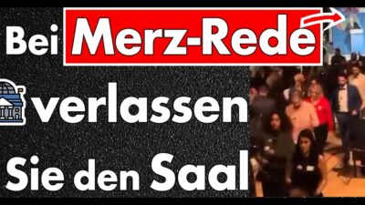 Mehr über den Artikel erfahren Arroganz-Alarm: Stipendiaten (bezahlt von UNS) stürmen bei Merz-Ansprache raus – Schande!
