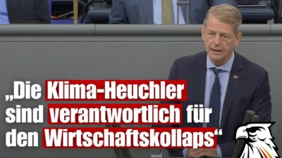 Mehr über den Artikel erfahren Karsten Hilse (AfD): „Die Klima-Heuchler sind verantwortlich für den Wirtschaftskollaps“