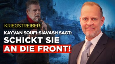Mehr über den Artikel erfahren Kriegstreiber: Kayvan Soufi-Siavash sagt: Schickt sie an die Front!