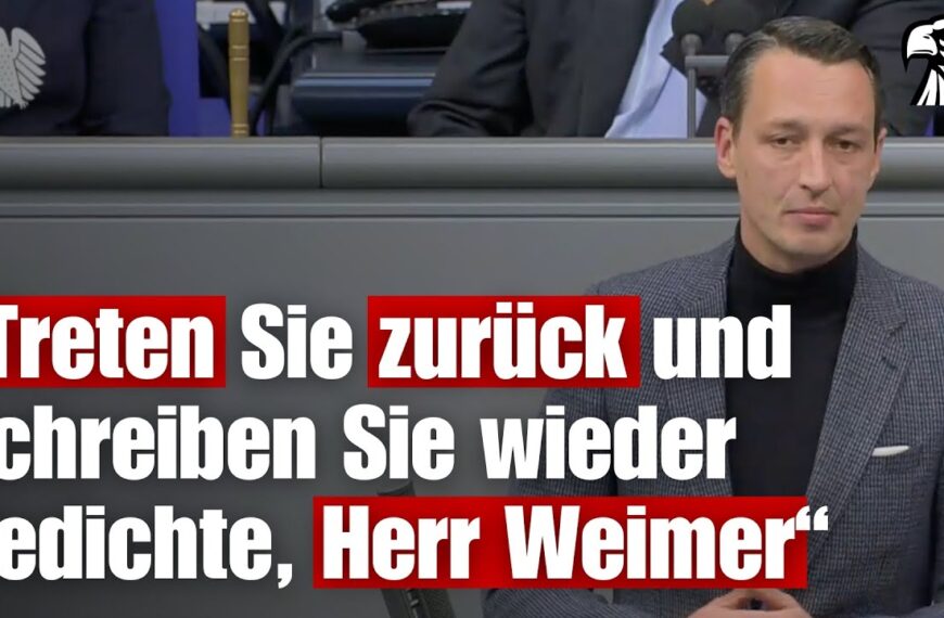 Matthias Helferich (AfD): „Treten Sie zurück und schreiben Sie wieder Gedichte, Herr Weimer“
