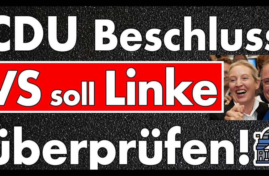 Verfassungsschutz muss Die Linke überprüfen! Klausur der CDU beschließt bahnbrechendes!