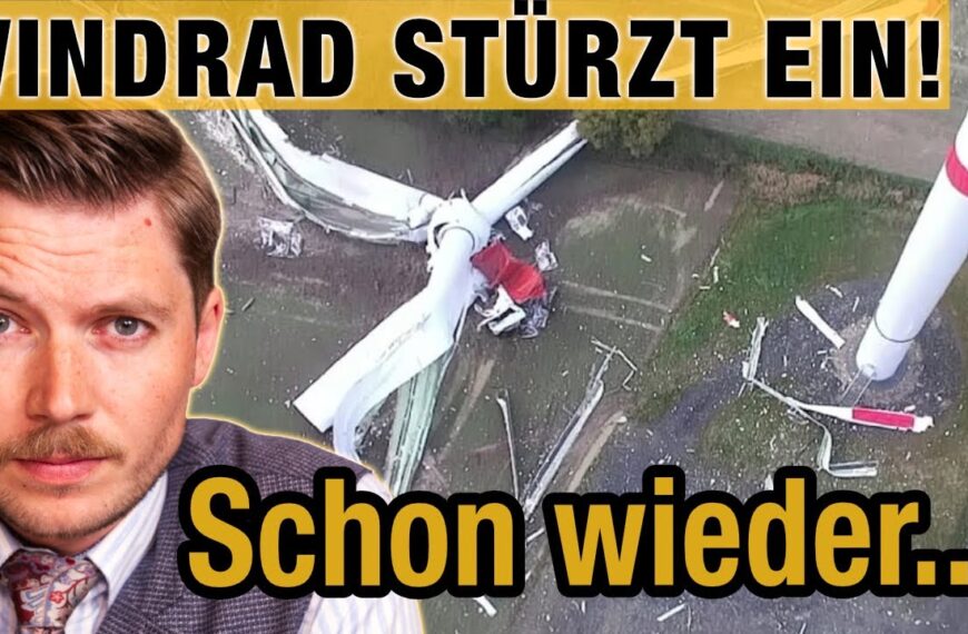 Windrad STÜRZT EIN! 120m freier Fall – Sorge vor Windkraftgegnern?!