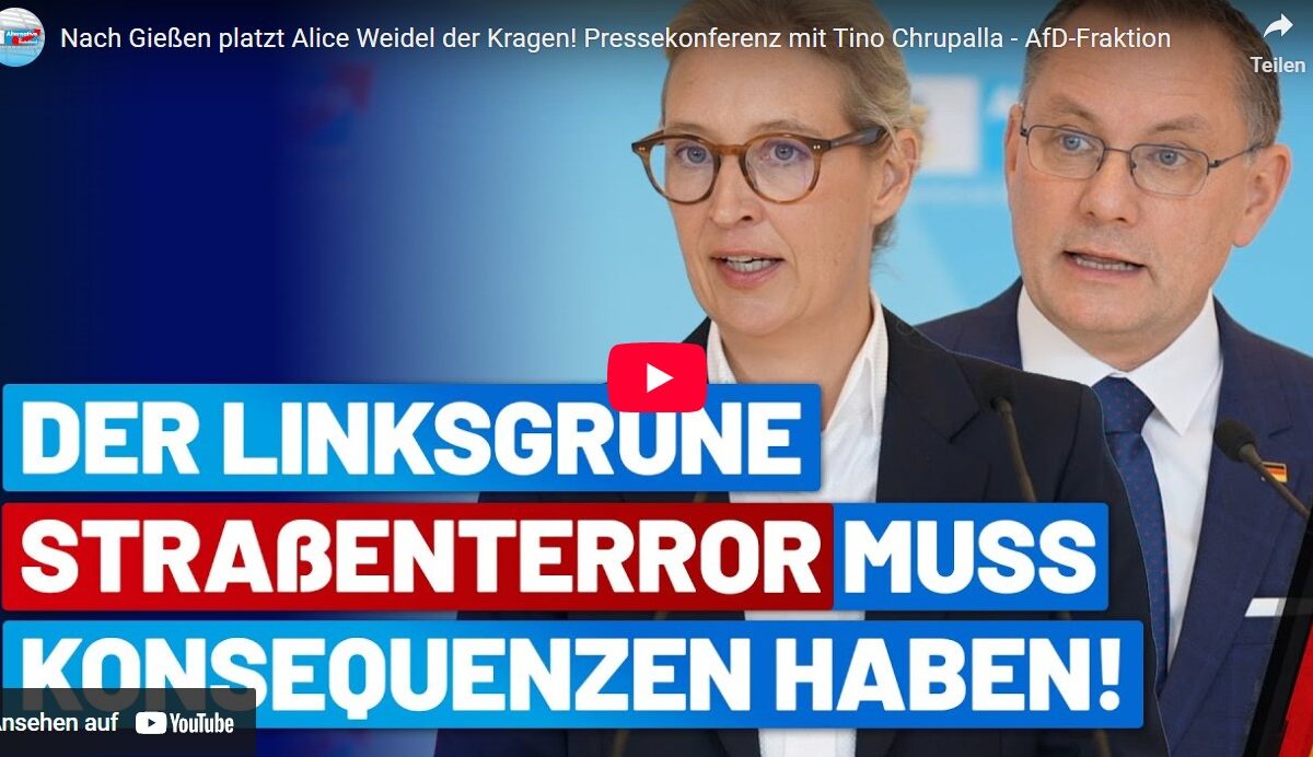 Nach Gießen platzt Alice Weidel der Kragen! Pressekonferenz mit Tino Chrupalla – AfD-Fraktion