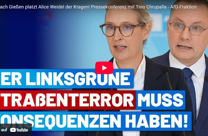 Nach Gießen platzt Alice Weidel der Kragen! Pressekonferenz mit Tino Chrupalla – AfD-Fraktion