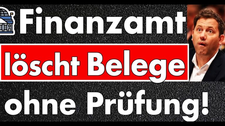 Mehr über den Artikel erfahren Finanzamt löscht Belege ohne Prüfung! Solche Beamte müssten bei mir Geld mitbringen, keins erhalten!