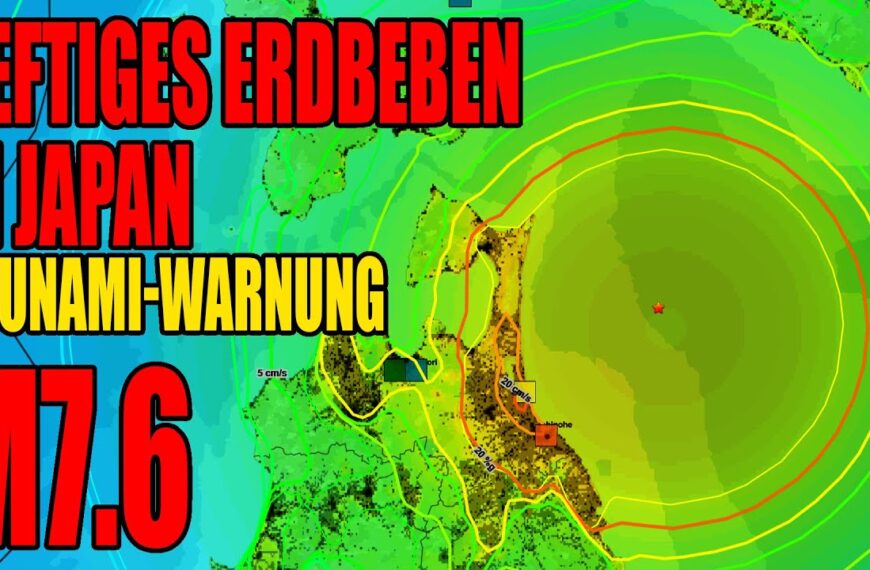 Heftiges Erdbeben in Japan – Tsunami Warnung