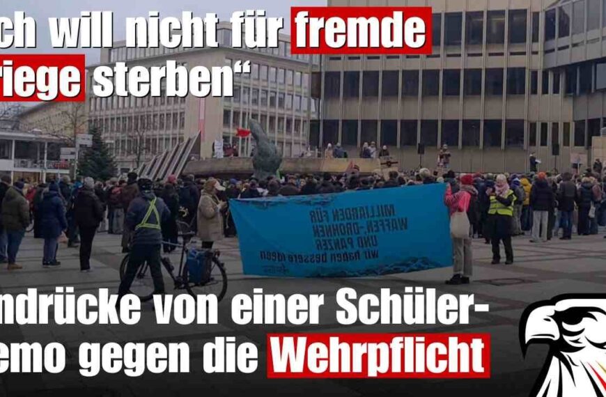 „Ich will nicht für fremde Kriege sterben“: Eindrücke von einer Schüler-Demo gegen die Wehrpflicht