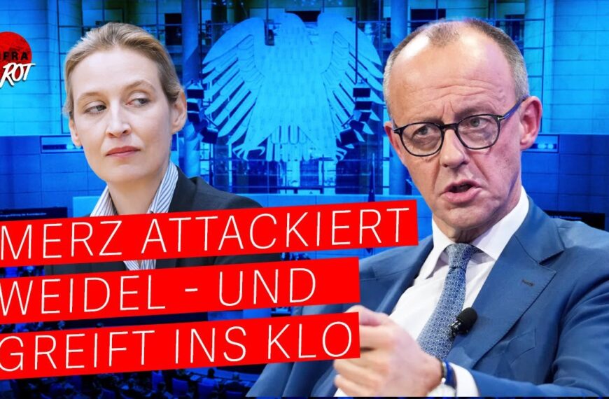 Merz attackiert Weidel – und greift ins Klo