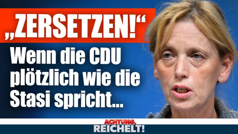Mehr über den Artikel erfahren „Zersetzen!“ Wenn die CDU plötzlich wie die Stasi spricht | Achtung, Reichelt!