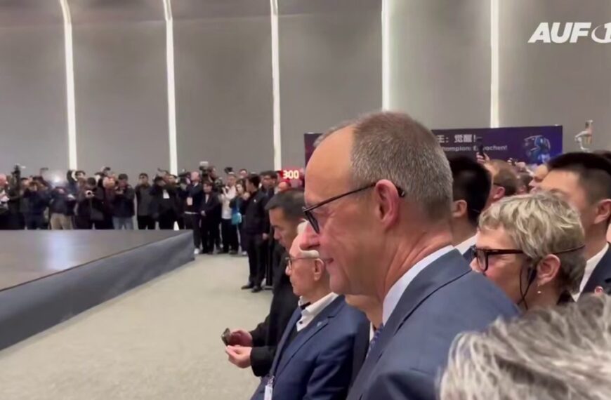 💥 Video: Hier bestaunt Merz Chinas Kung-Fu-Roboter