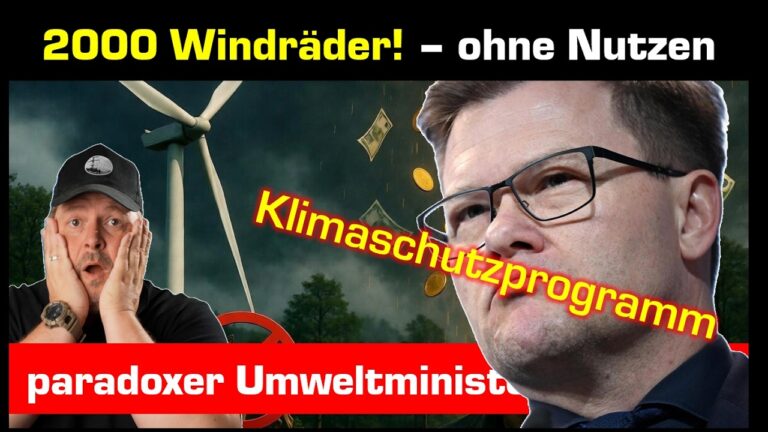 Mehr über den Artikel erfahren 2000 sinnlose Windräder! grüner SPD Umweltminister schei… auf CDU Reiche