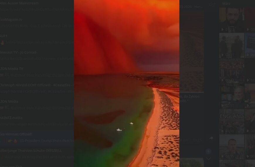 Roter Staubsturm wütet in Australien