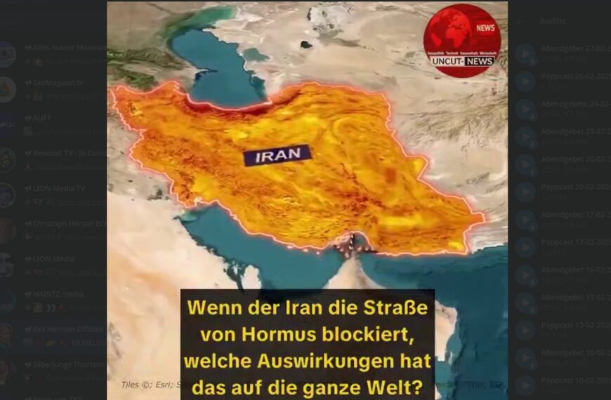 Es gibt ein gutes Informationsvideo darüber, was passiert, wenn die Straße von Hormus geschlossen wird