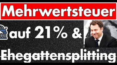 Mehr über den Artikel erfahren Ehegattensplitting weg, Mehrwertsteuer auf 21% soll die SPD retten? Völliger Realitätsverlust!