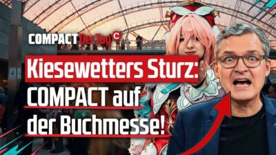 Mehr über den Artikel erfahren Kiesewetter stürzt: COMPACT auf der Buchmesse!