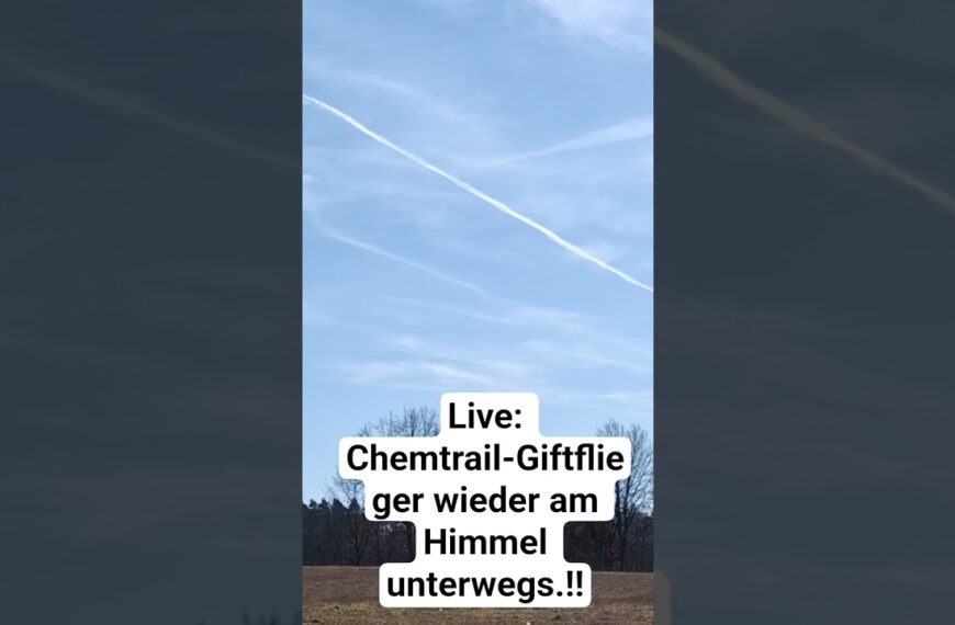 Live: Chemtrail-Giftflieger wieder am Himmel unterwegs.‼️