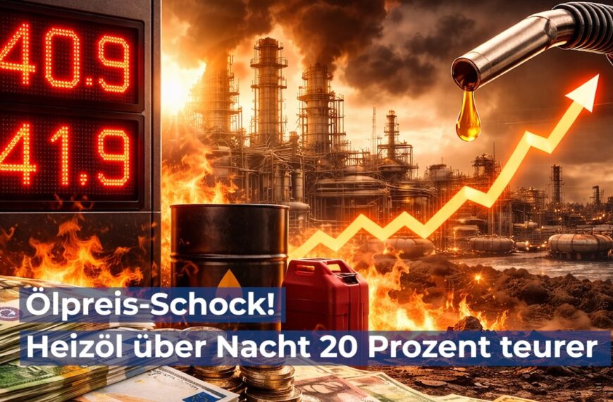 Ölpreis-Schock! Heizöl über Nacht 20 Prozent teurer