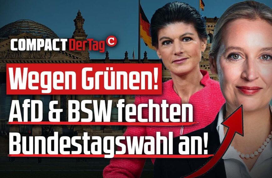 Wegen Grünen: AfD & BSW fechten Bundestagswahl an!💥