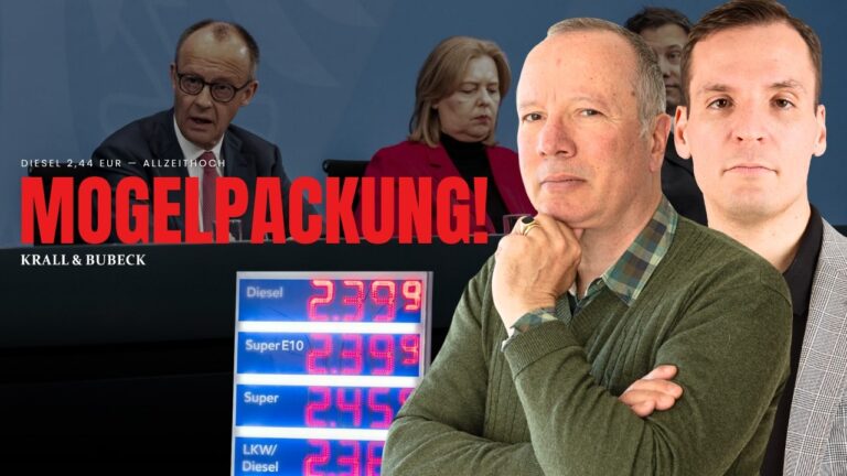 Mehr über den Artikel erfahren 17 Cent Sprit-Rabatt: Merz‘ MOGELPACKUNG | Krall & Bubeck