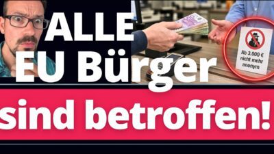 Mehr über den Artikel erfahren 2027: Keine Bargeldzahlung über 3.000 Euro ist mehr ANONYM!