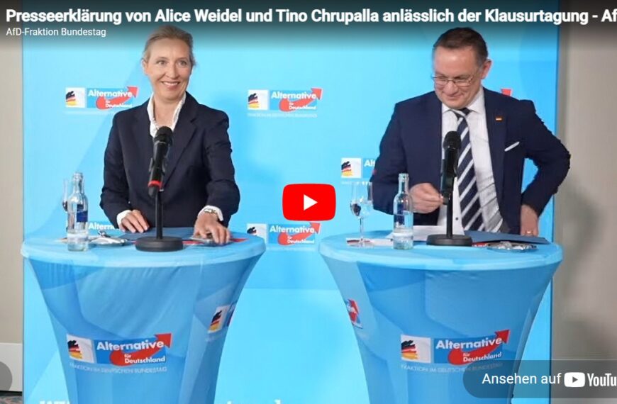 Presseerklärung von Alice Weidel und Tino Chrupalla anlässlich der Klausurtagung – AfD