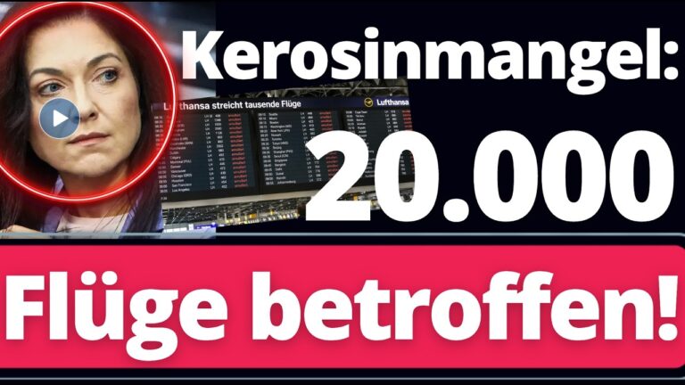 Mehr über den Artikel erfahren Achtung: Lufthansa streicht 20.000 Flüge! Kerosinmangel Offiziell! Katherina Reiche blamiert!