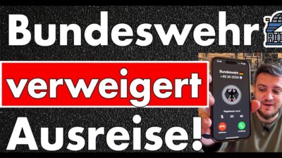Mehr über den Artikel erfahren Anruf um 8:20 Uhr! Bundeswehr erteilt mir keine Genehmigung zur Ausreise nach §3 Wehrpflichtgesetz!