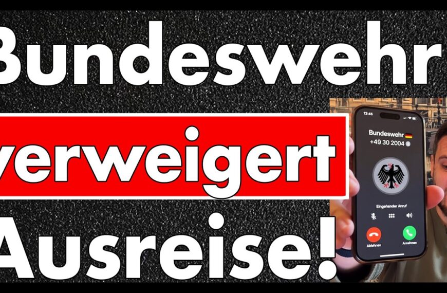 Anruf um 8:20 Uhr! Bundeswehr erteilt mir keine Genehmigung zur Ausreise nach §3 Wehrpflichtgesetz!