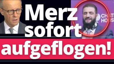 Mehr über den Artikel erfahren EIL: Al-Dschulani blamiert Merz in England! „Ich habe nichts von 80% Rückkehr der Syrer gesagt!“
