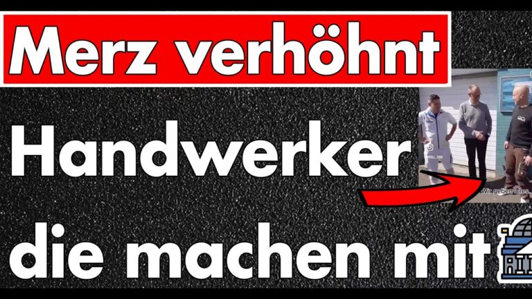 Mehr über den Artikel erfahren Handwerker laden Merz zum Gespräch ein – dann verhöhnt er sie eiskalt und sie lachen auch noch mit!